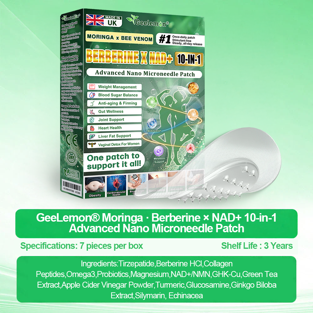 𝐎𝐟𝐟𝐢𝐜𝐢𝐚𝐥 𝐔𝐊 𝐒𝐭𝐨𝐫𝐞 🇬🇧 | 👩‍⚕️ 𝐆𝐞𝐞𝐋𝐞𝐦𝐨𝐧® 𝐌𝐨𝐫𝐢𝐧𝐠𝐚 · 𝐁𝐞𝐫𝐛𝐞𝐫𝐢𝐧𝐞 × 𝐍𝐀𝐃+ 𝟏𝟎-𝐢𝐧-𝟏 𝐀𝐝𝐯𝐚𝐧𝐜𝐞𝐝 𝐍𝐚𝐧𝐨 𝐌𝐢𝐜𝐫𝐨𝐧𝐞𝐞𝐝𝐥𝐞 𝐏𝐚𝐭𝐜𝐡(𝐉𝐮𝐬𝐭 𝐨𝐧𝐜𝐞 𝐚 𝐝𝐚𝐲, 𝐯𝐢𝐬𝐢𝐛𝐥𝐞 𝐜𝐡𝐚𝐧𝐠𝐞𝐬 𝐢𝐧 𝟕 𝐝𝐚𝐲𝐬）10 𝒊𝒏 1 𝘽𝙚𝙧𝙗𝙚𝙧𝙞𝙣𝙚 + 𝙈𝙤𝙧𝙞𝙣𝙜𝙖 𝙁𝙤𝙧𝙢𝙪𝙡𝙖 ✅ 𝐅𝐨𝐫 𝐨𝐛𝐞𝐬𝐢𝐭𝐲, 𝗟𝗼𝗼𝘀𝗲 𝘀𝗸𝗶𝗻,𝐝𝐢𝐚𝐛𝐞𝐭𝐞𝐬, 𝐬𝐥𝐞𝐞𝐩 𝐚𝐩𝐧𝐞𝐚, 𝐣𝐨𝐢𝐧𝐭 𝐢𝐬𝐬𝐮𝐞𝐬, 𝐚𝐧𝐝 𝐦𝐨𝐫𝐞